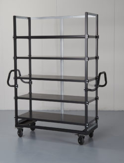 Calstone 5-shelf rebin cart