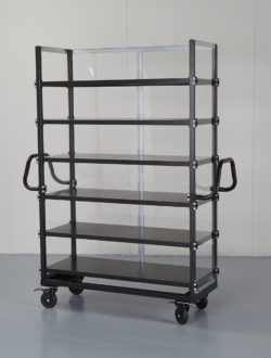 Calstone 6-shelf rebin cart