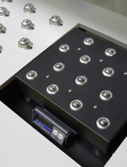 Roller Top Table with Scale Cutout