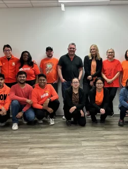 Calstone staff wore orange today to remember Phyllis and honour the children who did and did not survive Indian Residential Schools.